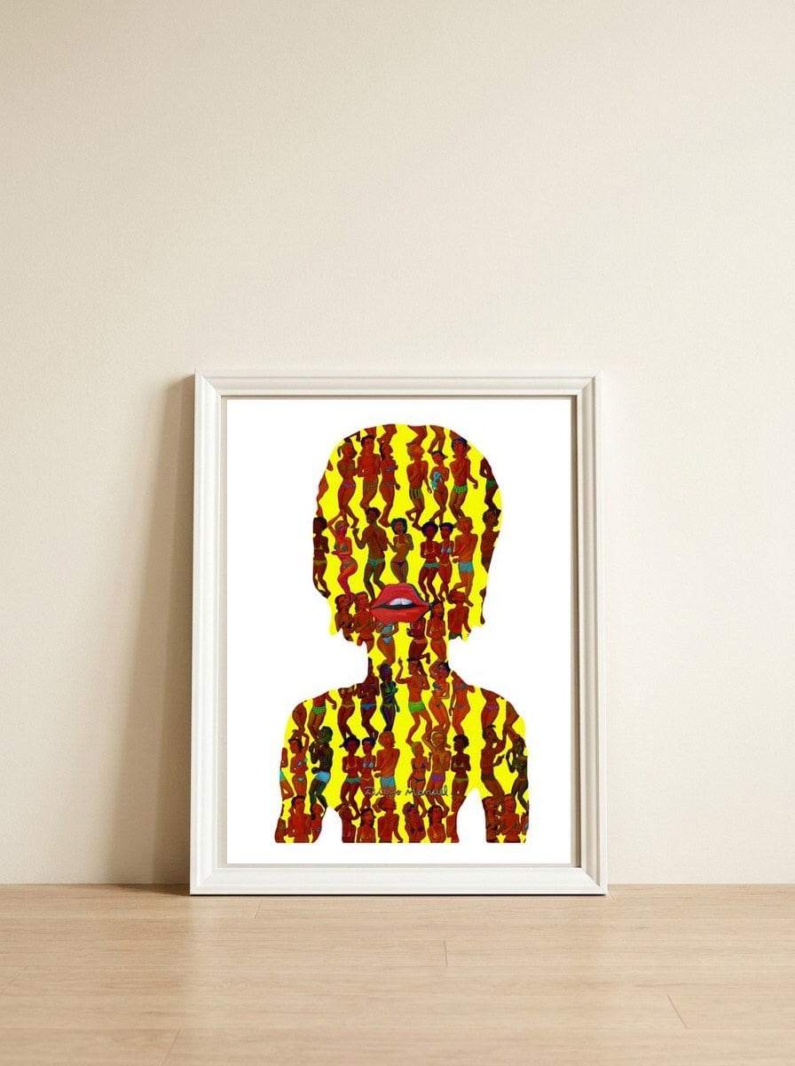 New Graffiti 43 — framed, leaning against the wall