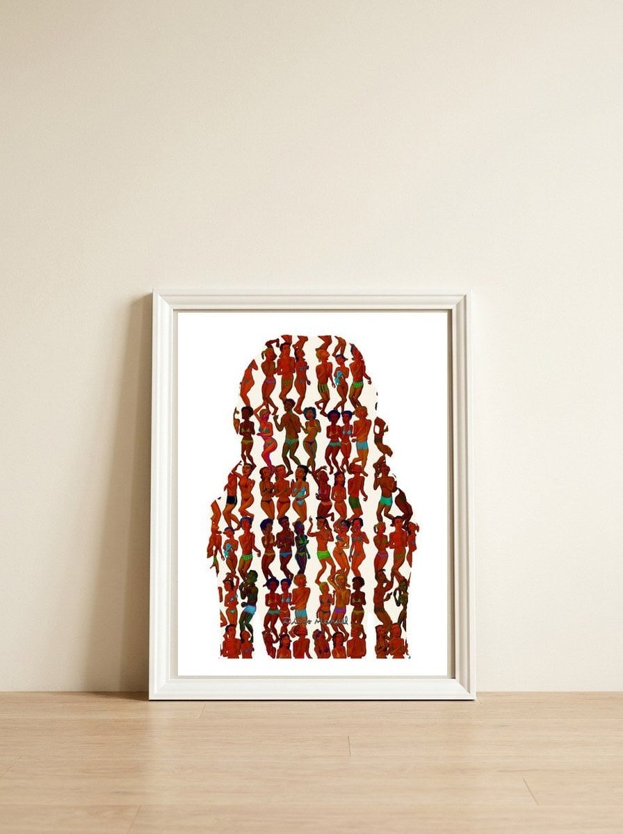 New Graffiti 47 — framed, leaning against the wall