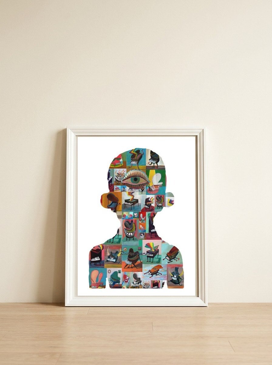 New Graffiti 58 — framed, leaning against the wall