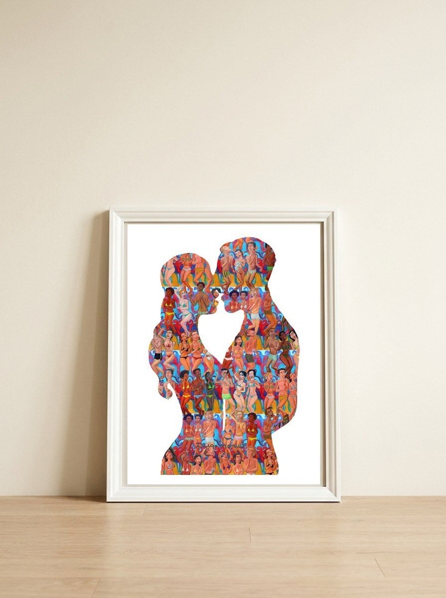 New Graffiti 65 — framed, leaning against the wall