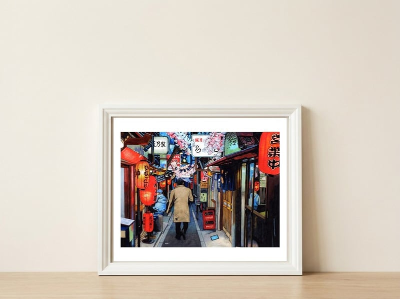 A Memory Of Spring — framed, leaning against the wall