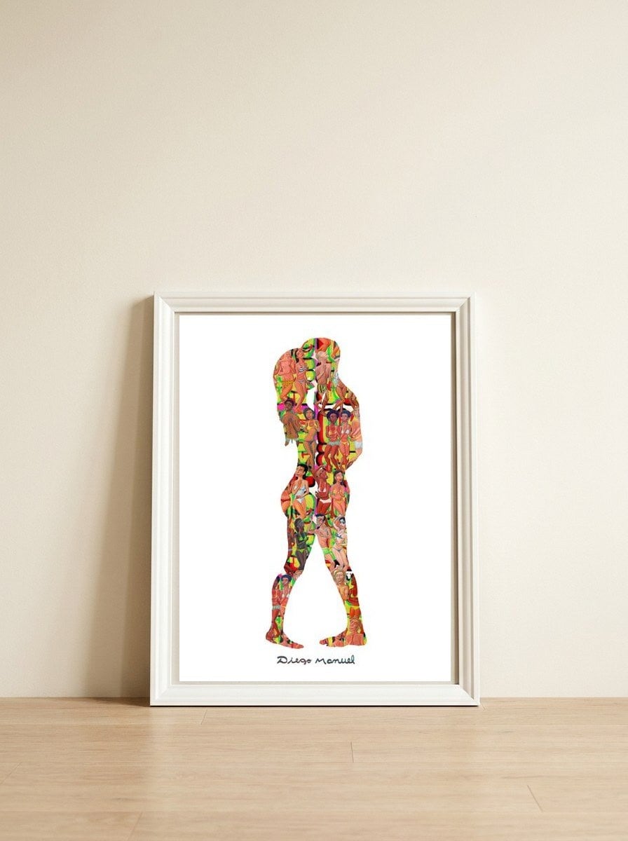 New Graffiti 72 — framed, leaning against the wall