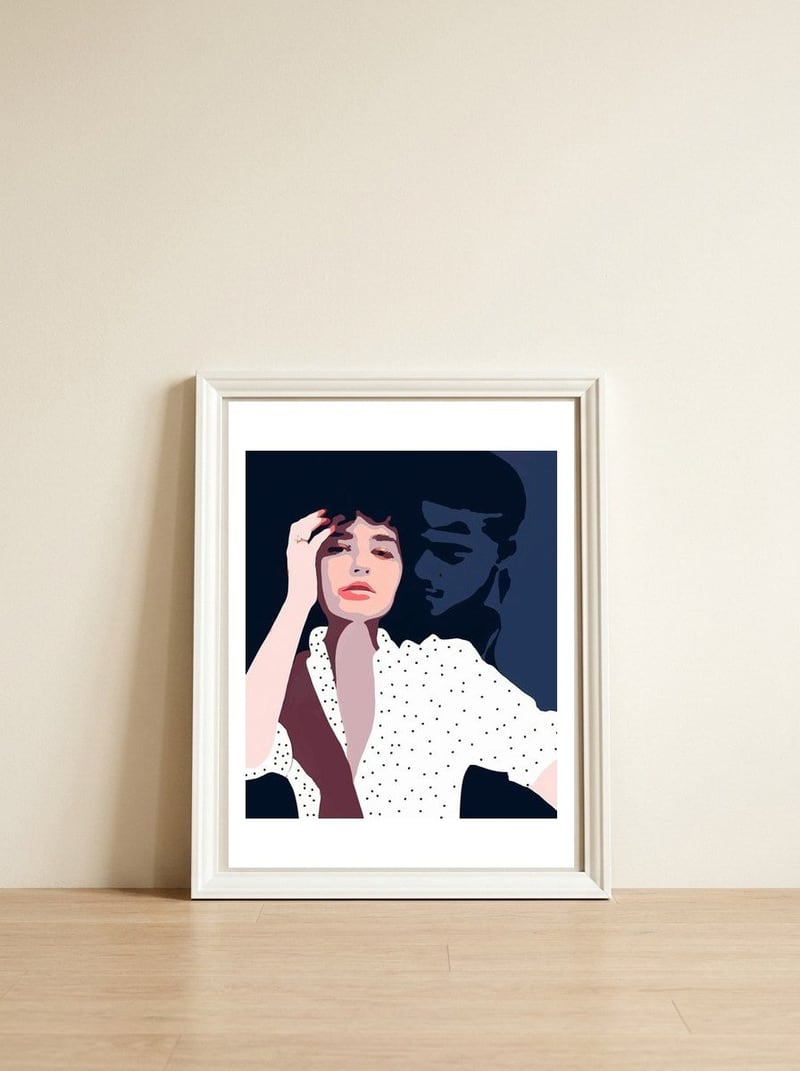 Secret Lover — framed, leaning against the wall