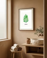 Modern Tropical Leaf framed in a serene room thumbnail