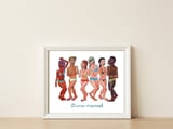 Fiesta En La Playa 2b — framed, leaning against the wall thumbnail