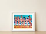 Fiesta En La Playa 6 — framed, leaning against the wall thumbnail