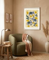 Jungle Elephants framed in a tender room thumbnail