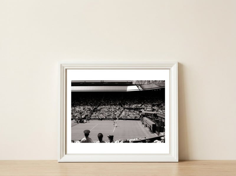 Roger Federer, Wimbledon 2018 — framed, leaning against the wall