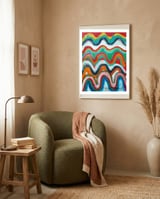 Ondas 4 framed in a tender room thumbnail
