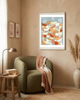 Sea Bed Orange Abstract framed in a tender room thumbnail