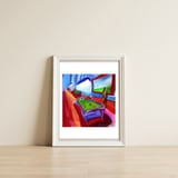 Noche De Pool 3 4 — framed, leaning against the wall thumbnail
