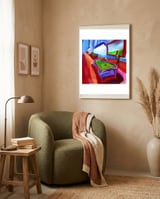 Noche De Pool 3 4 framed in a tender room thumbnail