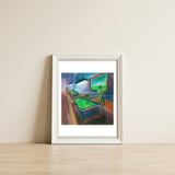 Noche De Pool B — framed, leaning against the wall thumbnail