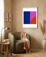 Sunset at sea | abstract modern framed in a tender room thumbnail