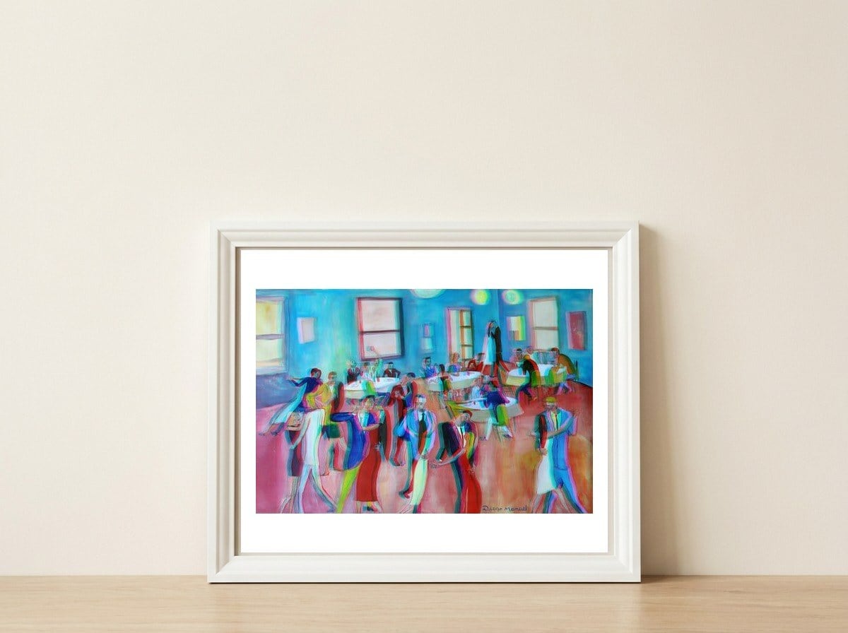La Milonga 3 3d — framed, leaning against the wall