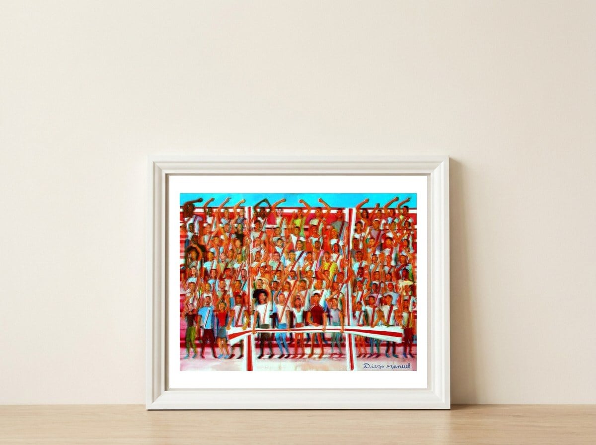 Hinchada De La Banda Roja 2 — framed, leaning against the wall