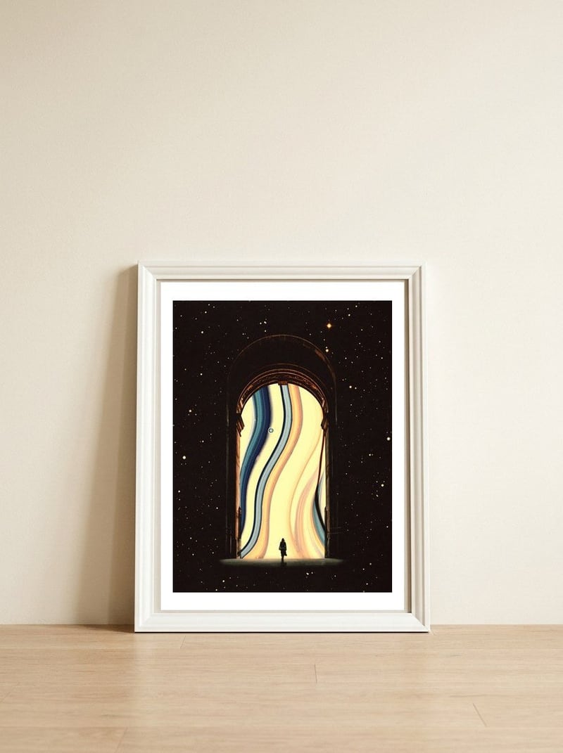 Portal To Another Dimension — framed, leaning against the wall
