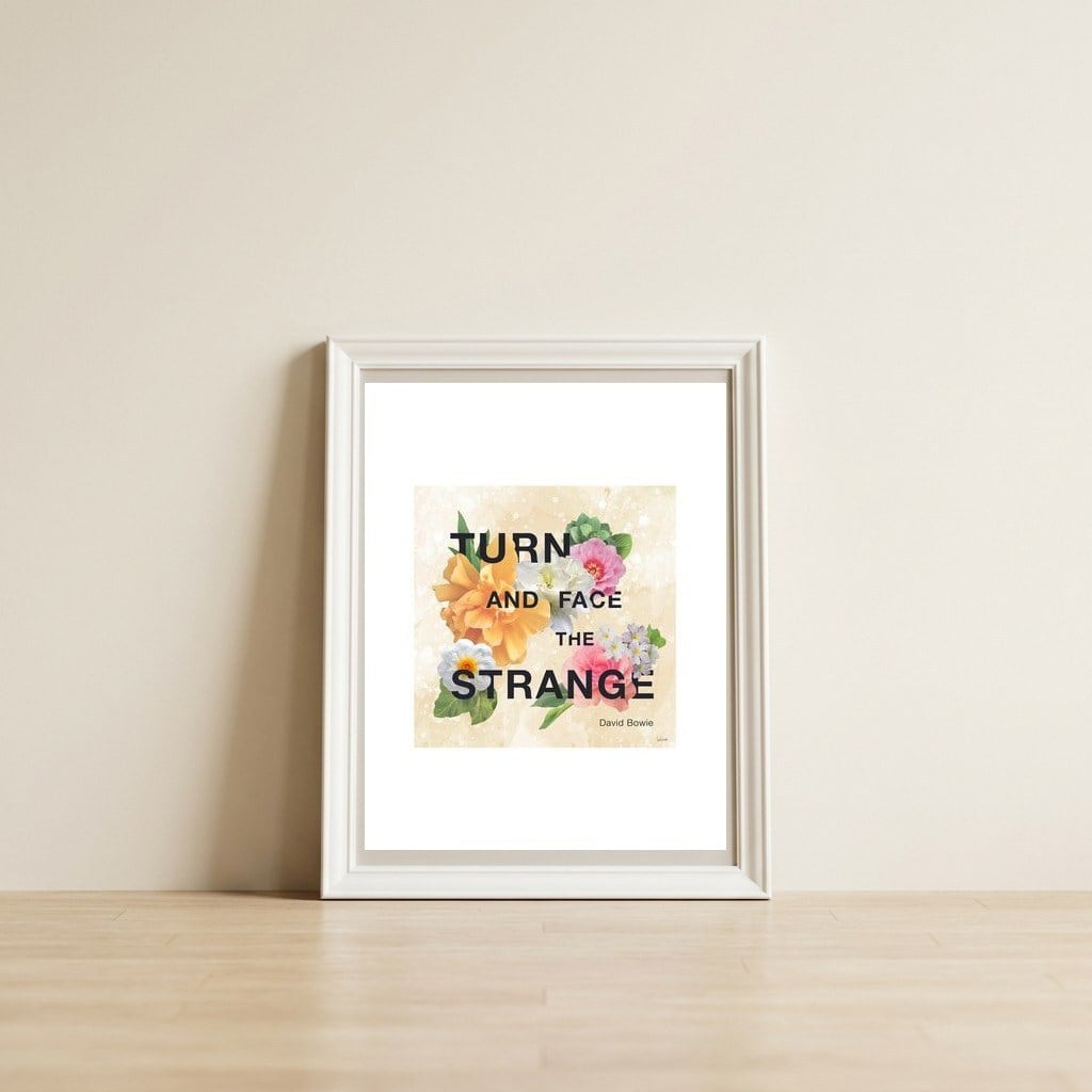 Changes — framed, leaning against the wall
