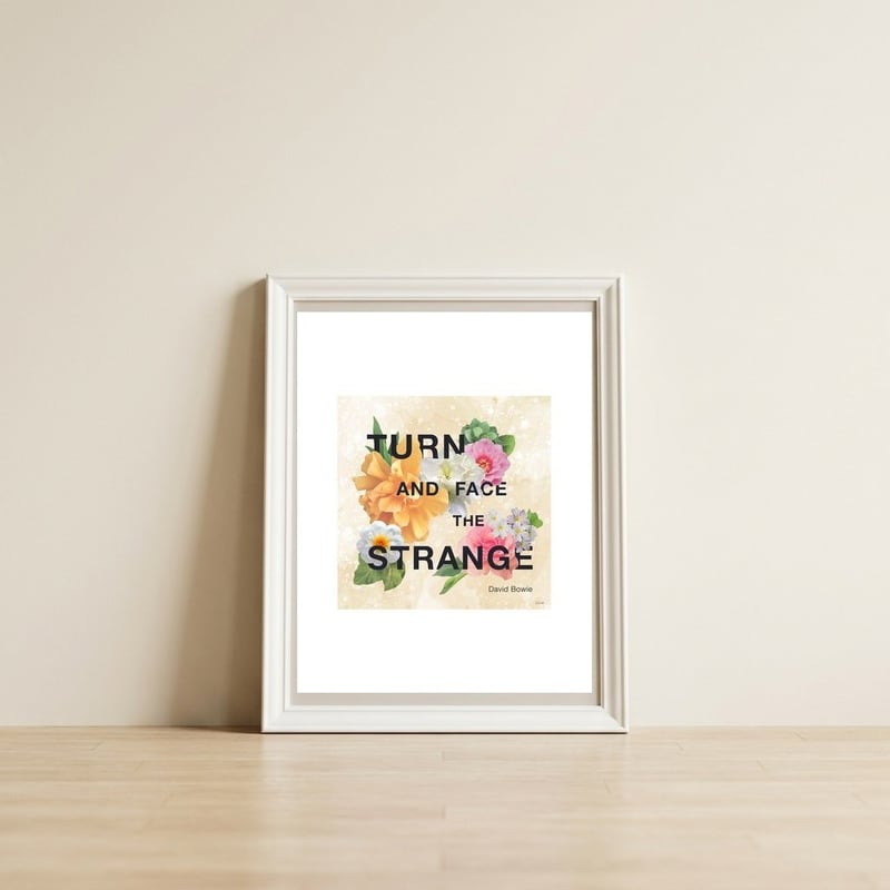 Changes — framed, leaning against the wall