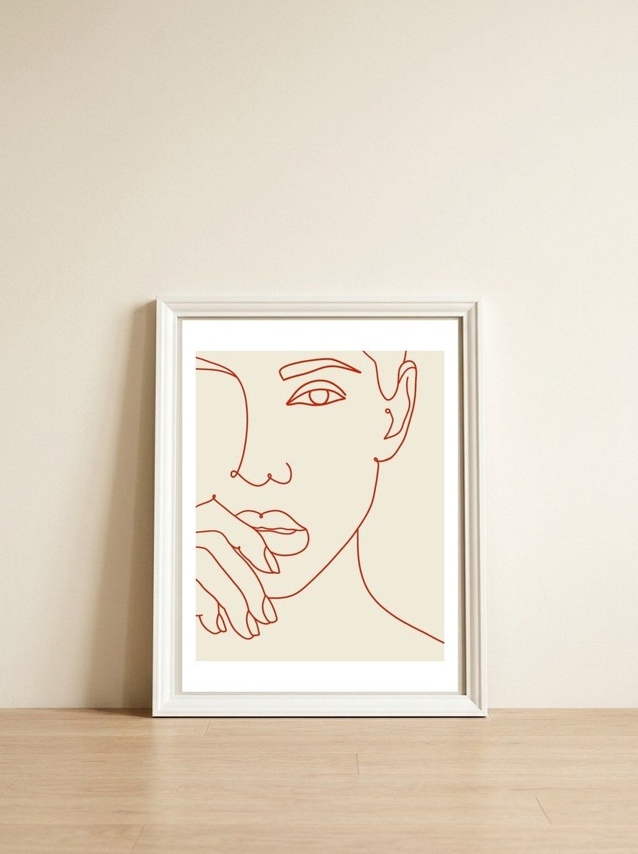 Tempted — framed, leaning against the wall
