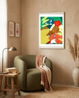 Snow Camping With My Fox framed in a tender room thumbnail