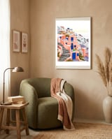 Santorini Greece Architecture framed in a tender room thumbnail