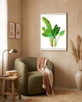 Tropical Banana Leaves Watercolor framed in a tender room thumbnail