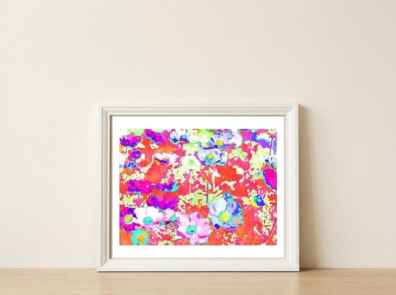 Floral Ecstasy — framed, leaning against the wall