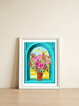 The Good Vibes Flower Pot — framed, leaning against the wall thumbnail