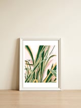 Blush Botanical Unfolding — framed, leaning against the wall thumbnail