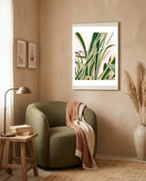 Blush Botanical Unfolding framed in a tender room thumbnail