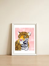 The Leopard Portrait — framed, leaning against the wall thumbnail