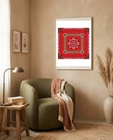Romanian Traditional Pattern 2 framed in a tender room thumbnail