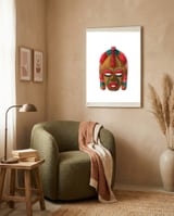  Tribal Mask 8 framed in a tender room thumbnail
