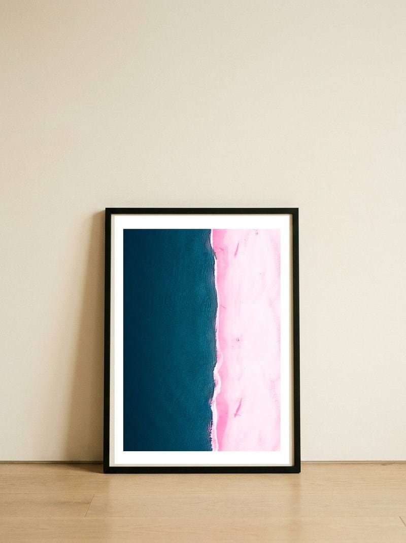 9 — framed, leaning against the wall