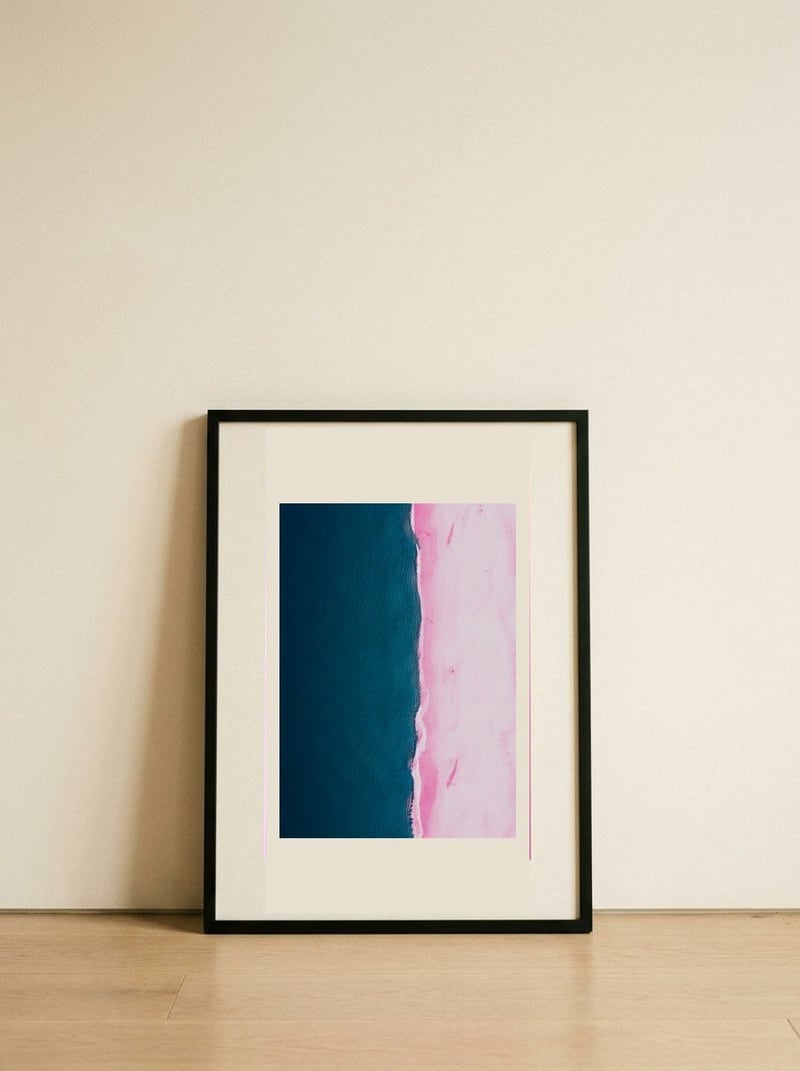 9 — framed, leaning against the wall
