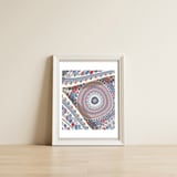 Romanian embroidery background 43 — framed, leaning against the wall thumbnail