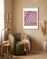 Romanian embroidery background 38 framed in a tender room thumbnail
