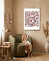 Romanian embroidery background 34 framed in a tender room thumbnail