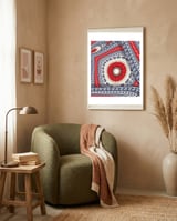 Romanian embroidery background 30 framed in a tender room thumbnail