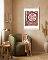 Romanian embroidery background 25 framed in a tender room thumbnail