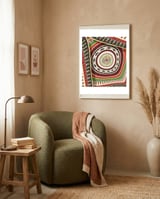 Romanian embroidery background 24 framed in a tender room thumbnail