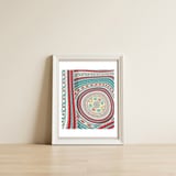 Romanian embroidery background 19 — framed, leaning against the wall thumbnail