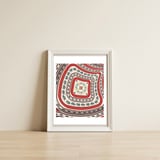 Romanian embroidery background 16 — framed, leaning against the wall thumbnail