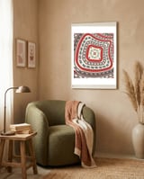 Romanian embroidery background 16 framed in a tender room thumbnail