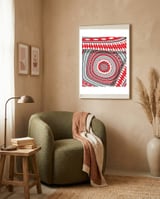 Romanian embroidery background 14 framed in a tender room thumbnail