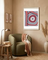 Romanian embroidery background 10 framed in a tender room thumbnail