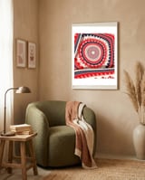 Romanian embroidery background 10 framed in a tender room thumbnail