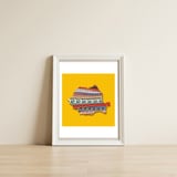 Decorative Romania Map — framed, leaning against the wall thumbnail