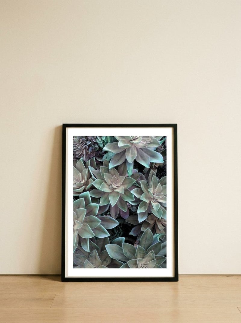 18 — framed, leaning against the wall